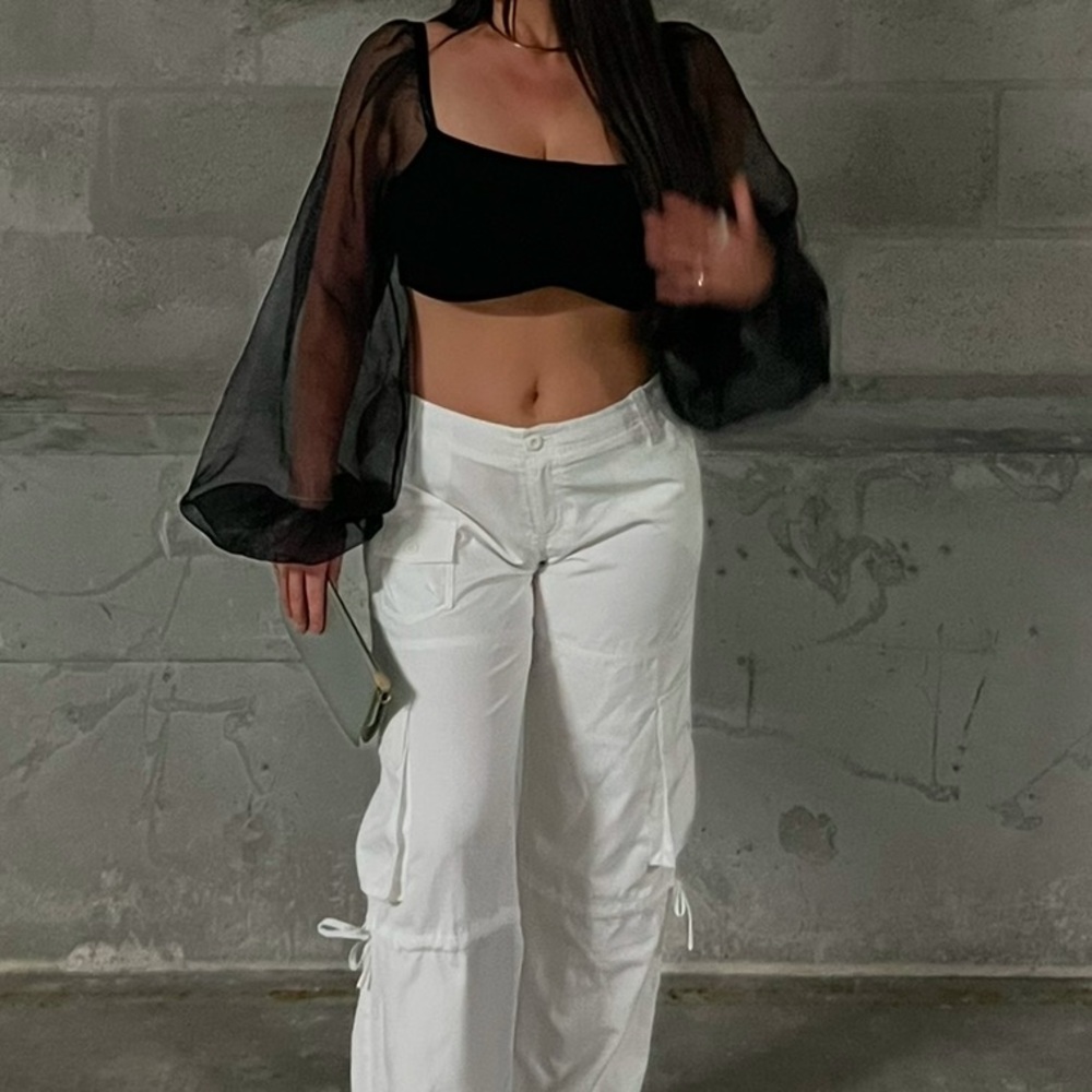 Mable Super Cropped Black Long Sleeve